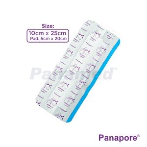 Panapore Waterproof Transparent Dressing with Absorbent Pad 10x25cm sold by 20s